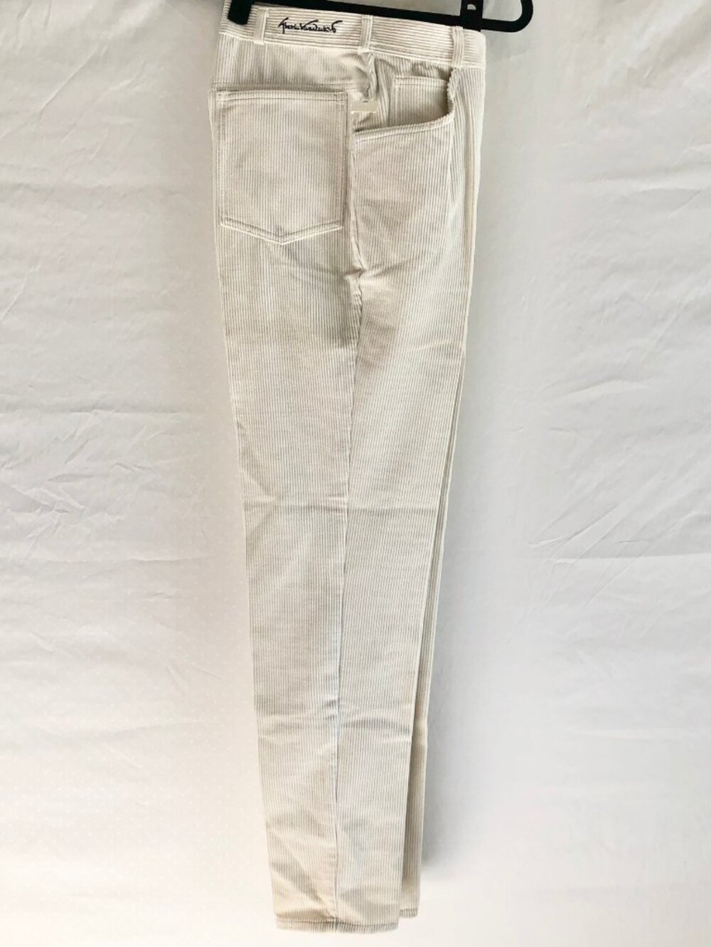 Vintage 80s Gloria Vanderbilt Winter White Corduroy Pants Size 10